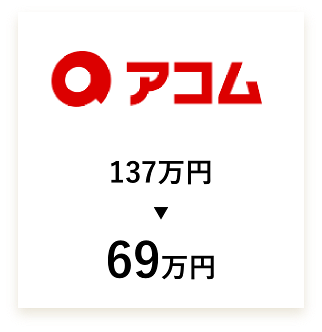 アコムでの減額成功例